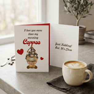 Carte de la Saint-Valentin drôle sur le café – Mai