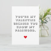 Carte de la Saint-Valentin drôle Vous connaissez m (Debout devant)