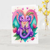 Carte de la Saint-Valentin du Couple de Dragon Vio (Fleur jaune)
