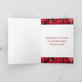 Carte de la Saint-Valentin du Rose romantique pour (Intérieur)