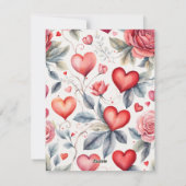 Carte de la Saint-Valentin Écureuil Mignon pour En (Dos)