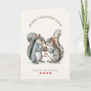 Carte de la Saint-Valentin Écureuil – Romantique M