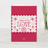 Carte de la Saint-Valentin élégante avec message d (Dos)