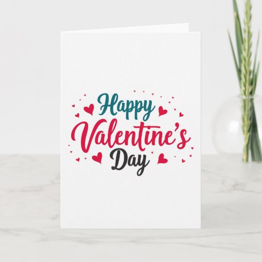 Carte de la Saint-Valentin en calligraphie rouge (Devant)
