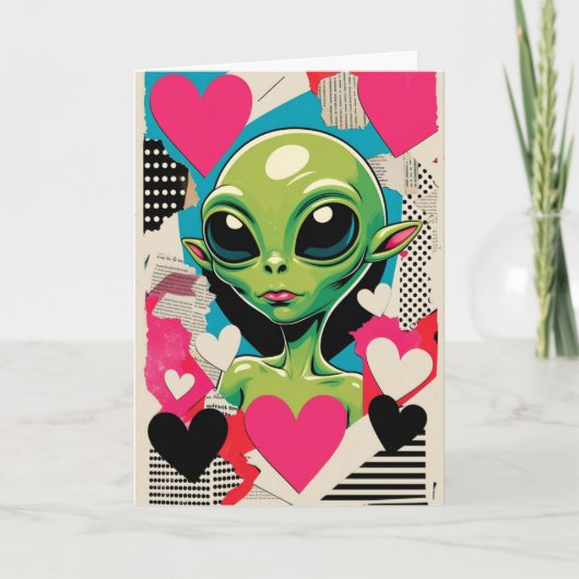 Carte de la Saint-Valentin en collage d'art pop ex (Devant)
