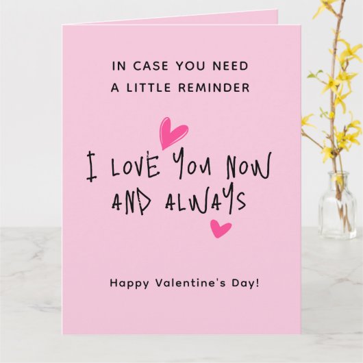 Carte de la Saint-Valentin en écriture moderne min (Fleur jaune)