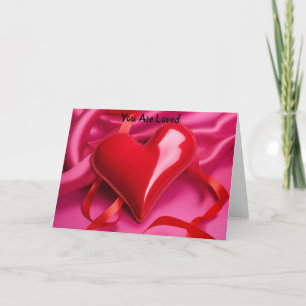 Carte de la Saint-Valentin en forme de cœur avec u