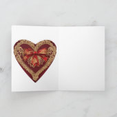 Carte de la Saint-Valentin en forme de cœur en den (Intérieur)