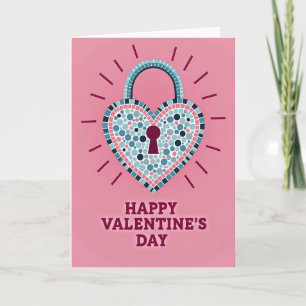 Carte de la Saint-Valentin en mosaïque de cœur