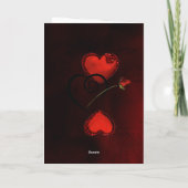 Carte de la Saint-Valentin Femme en robe rouge (Dos)