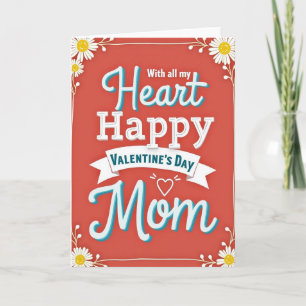 Carte de la Saint-Valentin Fleur de Daisy pour Mam