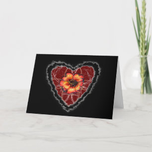 Carte de la Saint-Valentin Fleur Écarlate Cœur Amo