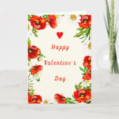 Carte de la Saint-Valentin Fleurie Romantique (Devant)