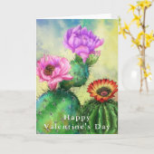Carte de la Saint-Valentin Fleurs de Cactus (Fleur jaune)