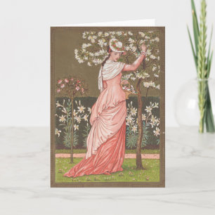Carte de la Saint-Valentin florale antique, Ère vi