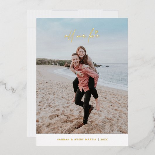 Carte de la Saint-Valentin Foil All Our Love - Bla (Enveloppe)