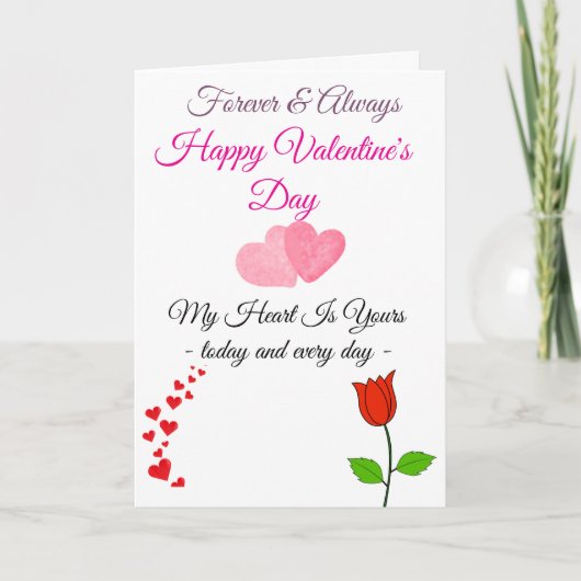 Carte de la Saint-Valentin Forever & Always – Joyu (Devant)