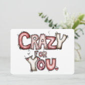 Carte de la Saint-Valentin Fou de Toi  (Debout devant)