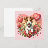 Carte de la Saint-Valentin - Fox Terrier (Devant / Derrière)
