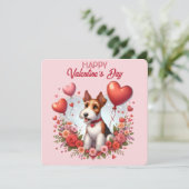 Carte de la Saint-Valentin - Fox Terrier 2 (Debout devant)