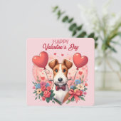 Carte de la Saint-Valentin - Fox Terrier 3 (Debout devant)