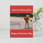 CARTE DE LA SAINT-VALENTIN FROG (Debout devant)
