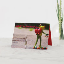 CARTE DE LA SAINT-VALENTIN FROG DÉCOUVREZ LA BEAUT
