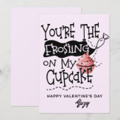 Carte de la Saint-Valentin Frosting on My Cupcake (Devant / Derrière)
