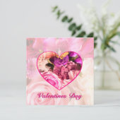 Carte de la Saint-Valentin Fuchsia Rose (Debout devant)