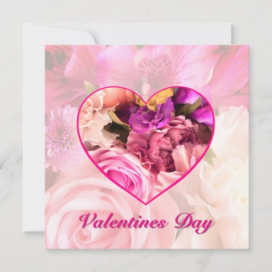 Carte de la Saint-Valentin Fuchsia Rose (Devant)