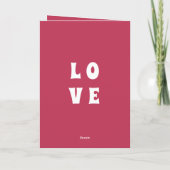 Carte de la Saint-Valentin Fun Cherry Magenta Love (Dos)