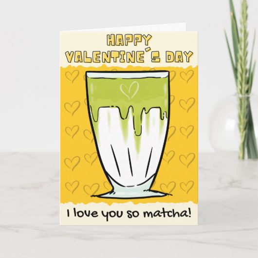 Carte de la Saint-Valentin Funny Matcha (Devant)