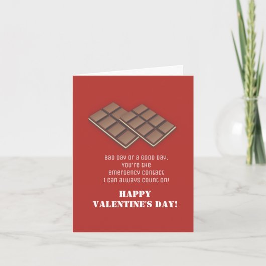Carte de la Saint-Valentin Funny  Tablette de Choc (Devant)