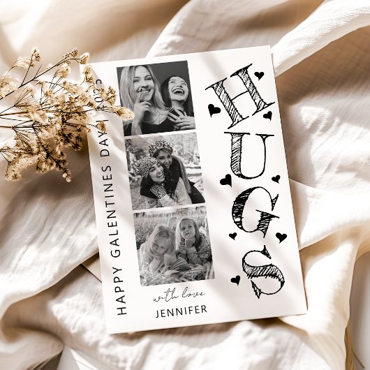 Carte de la Saint-Valentin Galentines Modern Hugs
