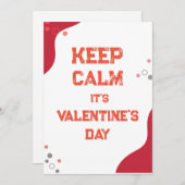 carte de la Saint-Valentin, gardez votre calme (Devant / Derrière)