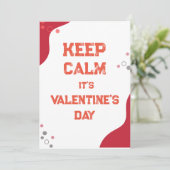 carte de la Saint-Valentin, gardez votre calme (Debout devant)