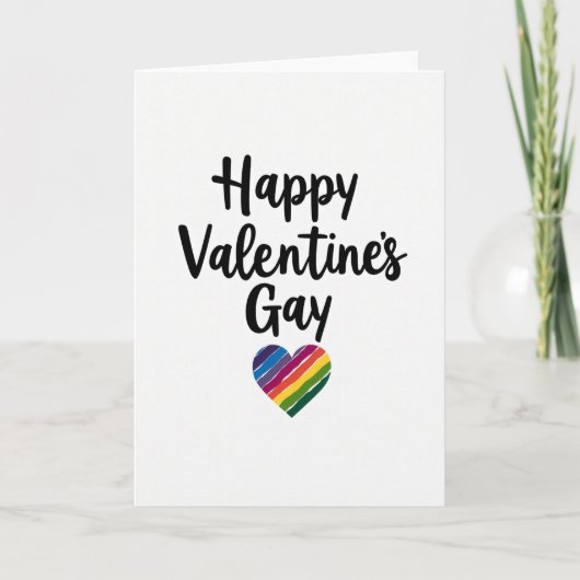 Carte de la Saint-Valentin Gay Pride Joyeuse (Devant)