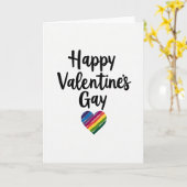 Carte de la Saint-Valentin Gay Pride Joyeuse (Fleur jaune)