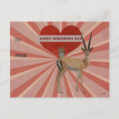 Carte de la Saint-Valentin GAZELLE & OWL (Dos)