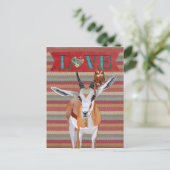 Carte de la Saint-Valentin GAZELLE & OWL (Debout devant)