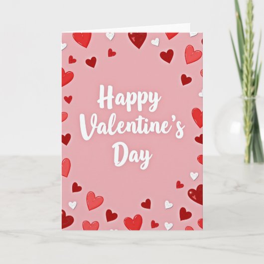 Carte de la Saint-Valentin Glitter Hearts (Devant)