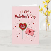 Carte de la Saint-Valentin Glossy Hearts (Fleur jaune)