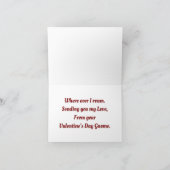 Carte de la Saint-Valentin Gnome avec cœur (Intérieur)