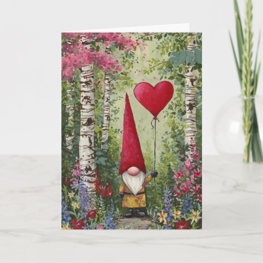 Carte de la Saint-Valentin Gnome-Intérieur Vierge- (Devant)
