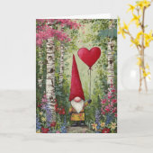 Carte de la Saint-Valentin Gnome-Intérieur Vierge- (Fleur jaune)