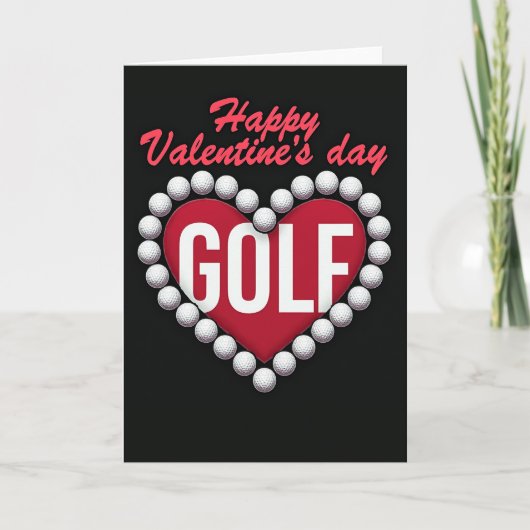 Carte de la Saint-Valentin Golf avec amour (Devant)