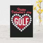 Carte de la Saint-Valentin Golf avec amour (Fleur jaune)