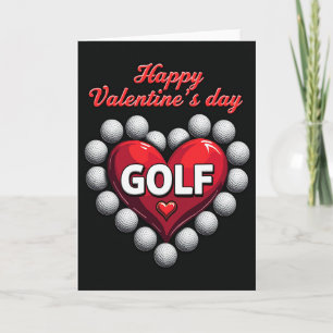 Carte de la Saint-Valentin golf avec message sincè
