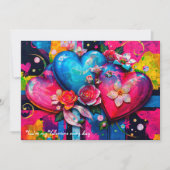 Carte de la Saint-Valentin Goth Grunge {Graffiti L (Devant)