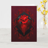 Carte de la Saint-Valentin gothique (Fleur jaune)